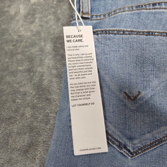 Hudson Jeans Womens 24 Blue Love Crop Bootcut Raw Hem Stretch Preppy Denim NEW - Picture 3 of 10